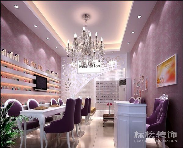 深圳美甲店墻面裝飾怎么做？